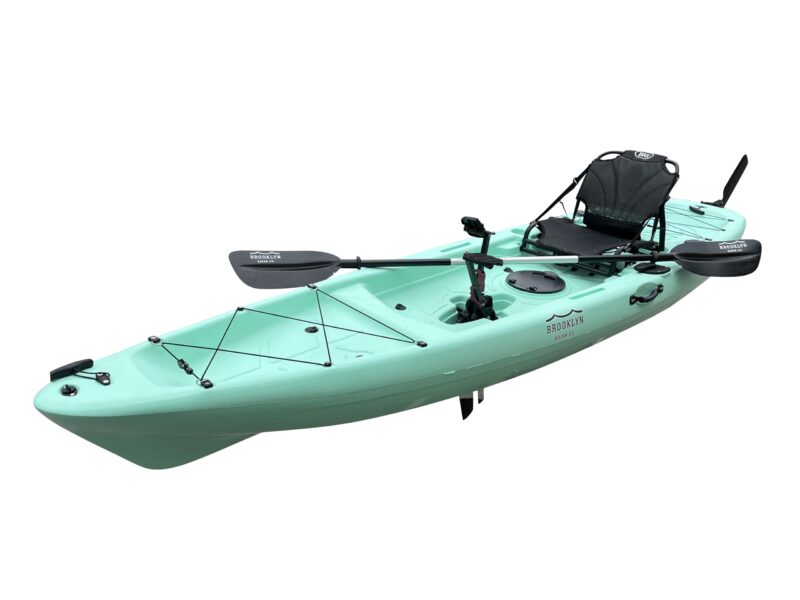 BKC Brooklyn 12.0 Single Pedal 12′ Sit-On-Top Fishing Kayak – High-Speed Pedal Drive, Stable HDPE Hull - Image 2
