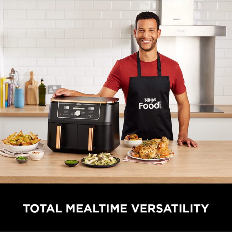 Ninja AF300UK Dual Zone Air Fryer - 7.6L, 2 Drawers, 6-in-1 Cooking, Energy Efficient, Oil-Free, Non-Stick, Dishwasher Safe, Black/Silver - Image 24