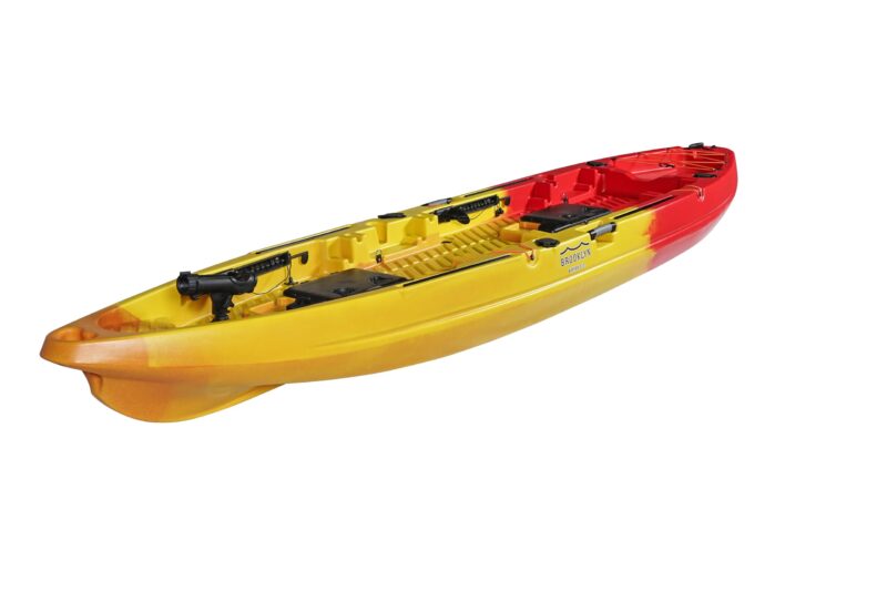 BKC Brooklyn 13.0 Pro Tandem 12′ 8″ Sit-On-Top Fishing Kayak – 2-3 Person HDPE Tandem Kayak with Dual Adjustable Seats & Rod Holders - Image 14