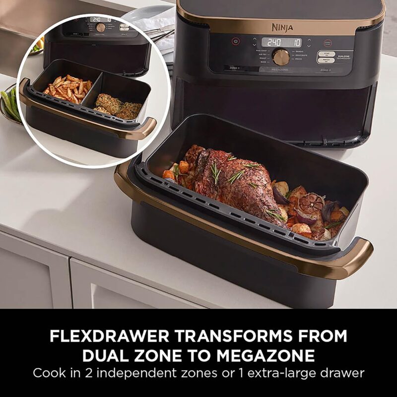 Ninja AF300UK Dual Zone Air Fryer - 7.6L, 2 Drawers, 6-in-1 Cooking, Energy Efficient, Oil-Free, Non-Stick, Dishwasher Safe, Black/Silver - Image 63
