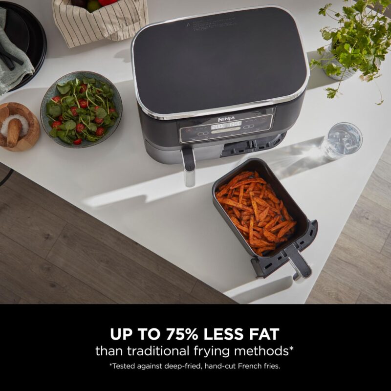 Ninja AF300UK Dual Zone Air Fryer - 7.6L, 2 Drawers, 6-in-1 Cooking, Energy Efficient, Oil-Free, Non-Stick, Dishwasher Safe, Black/Silver - Image 42