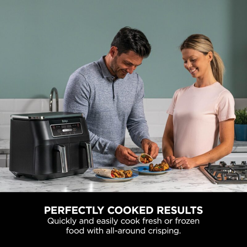 Ninja AF300UK Dual Zone Air Fryer - 7.6L, 2 Drawers, 6-in-1 Cooking, Energy Efficient, Oil-Free, Non-Stick, Dishwasher Safe, Black/Silver - Image 13